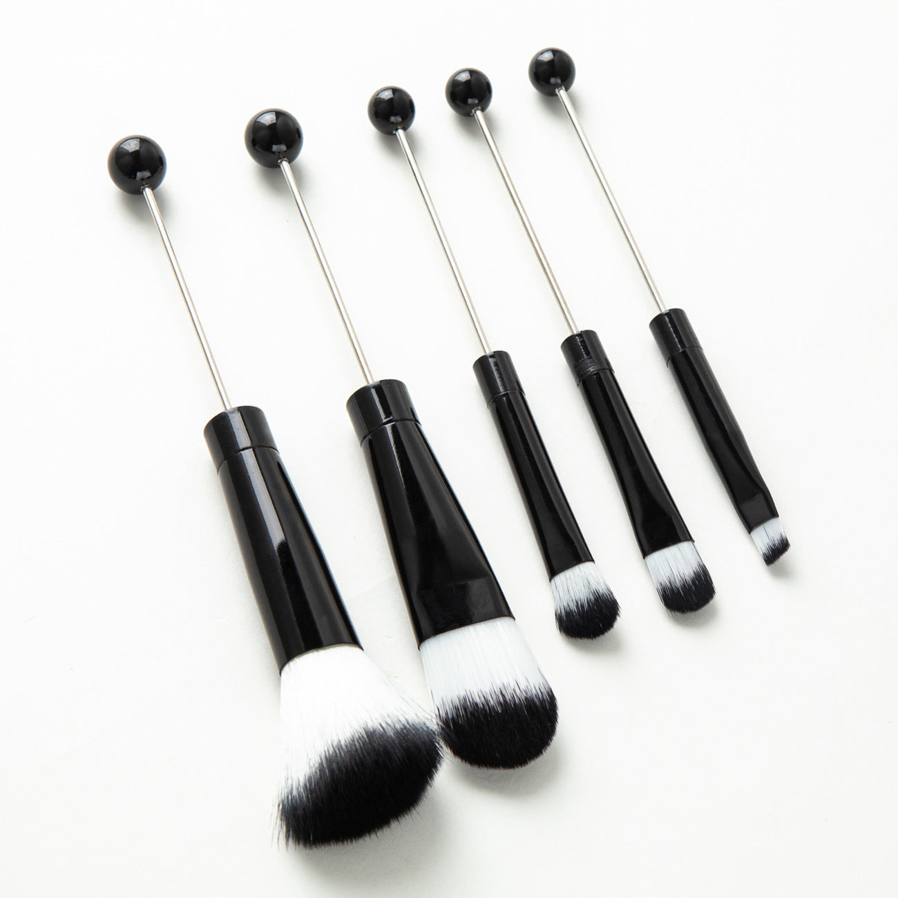 Wholesale 200 Sets Beadable Metal DIY Makeup Brush Set